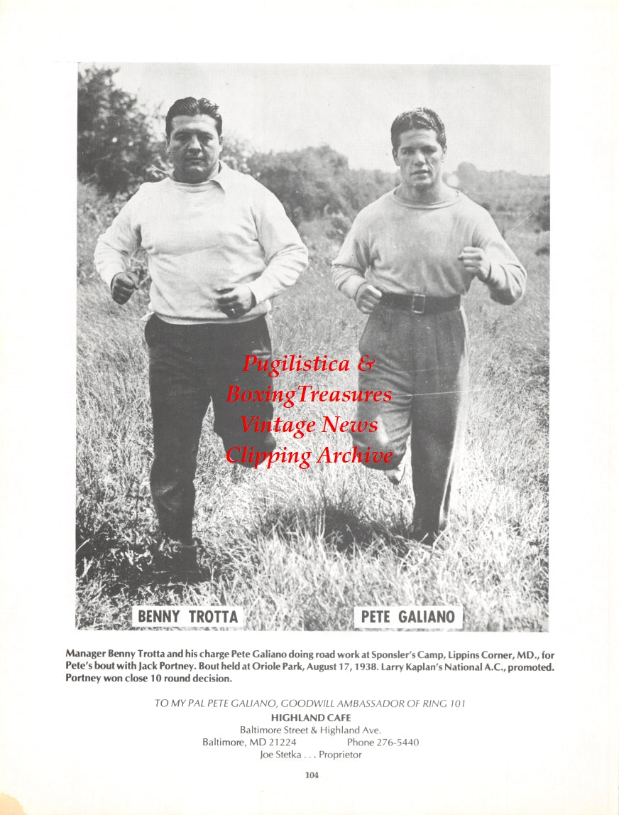 Boxing News Clipping #2736 - Frankie Cicero, Angelo Meola, Benny Trotta, Pete Galiano