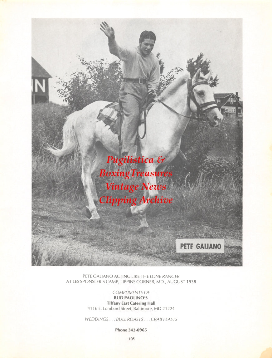 Boxing News Clipping #2737 - Pete Carenge and Pete Galiano