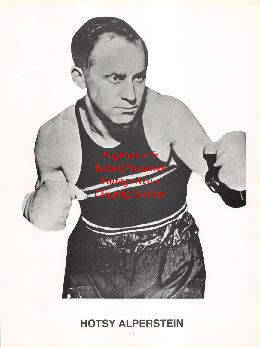 Boxing News Clipping #2747 - Hotsy Alperstein, Eddie Leonard