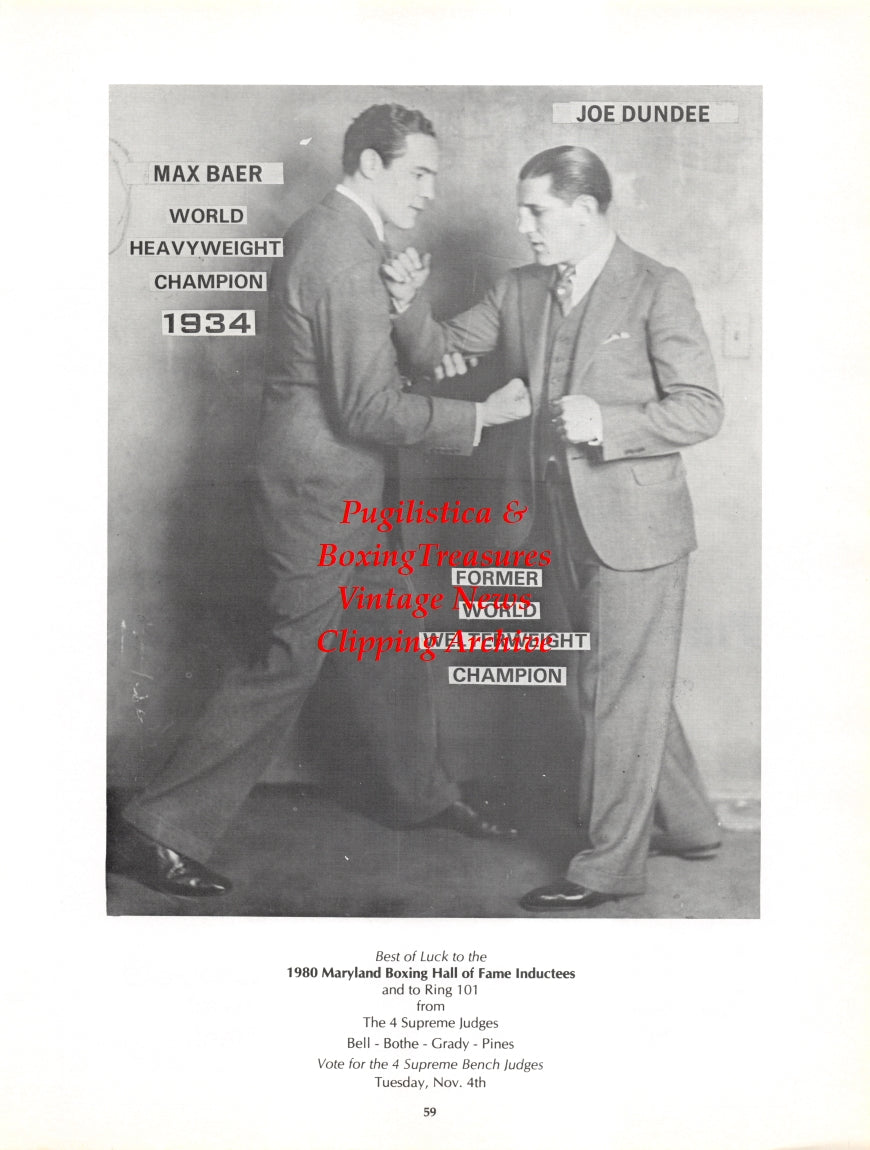 Boxing News Clipping #2714 - Max Baer and Joe Dundee