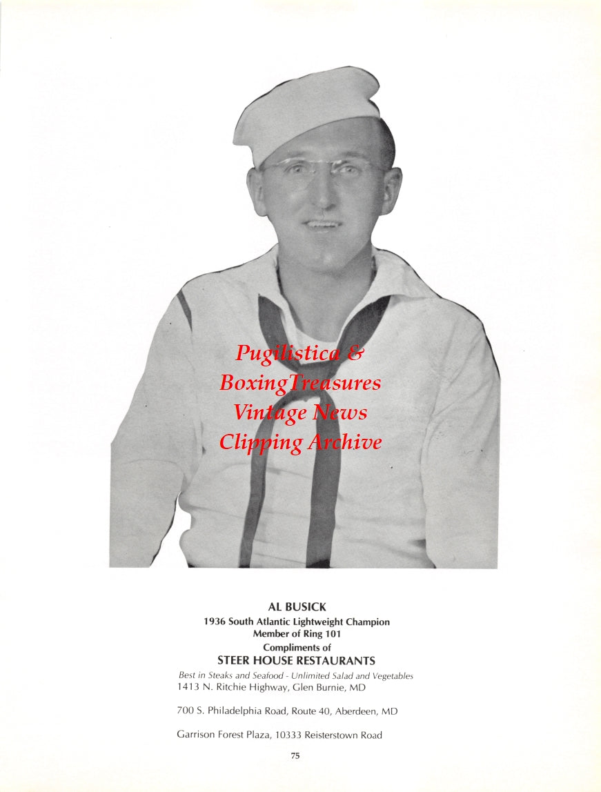 Boxing News Clipping #2722 - Al Busick, Vince Dundee, Ben Jeby