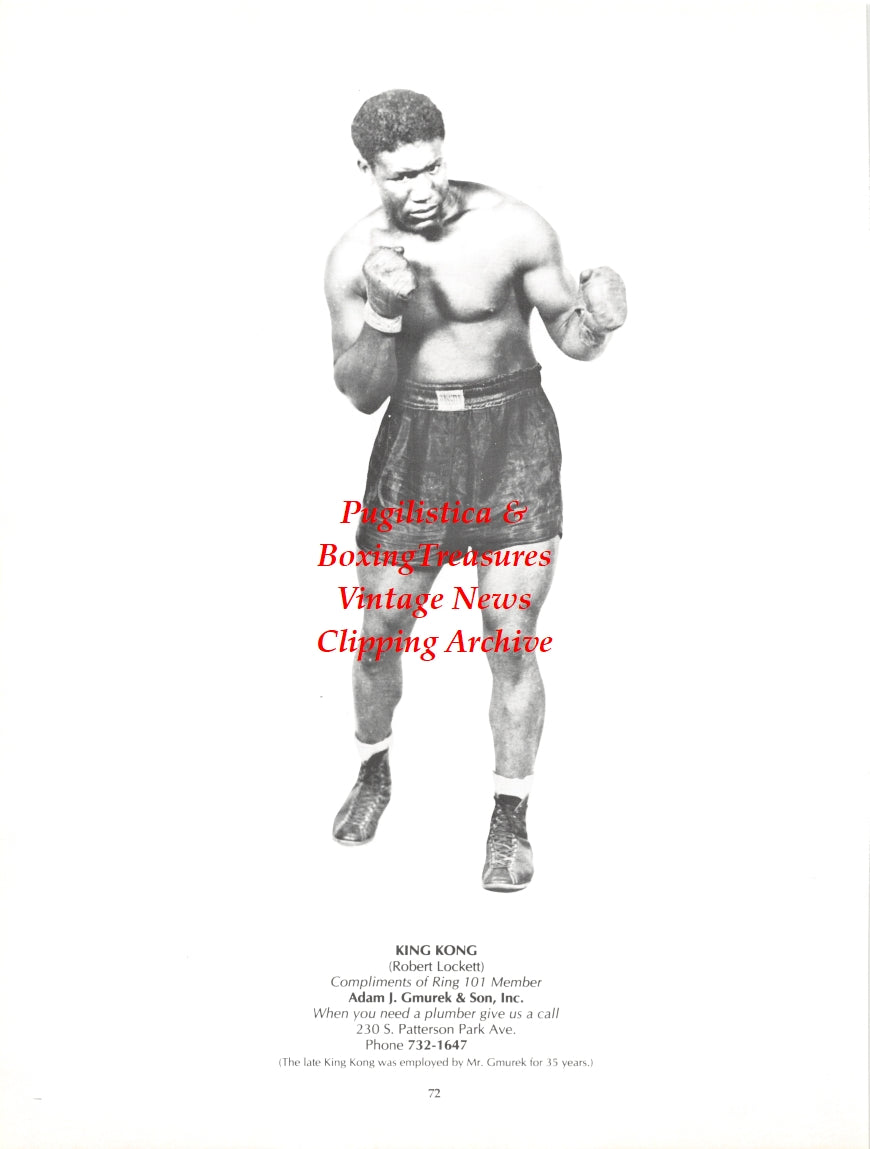 Boxing News Clipping #2720 - Robert Lockett "King Kong"