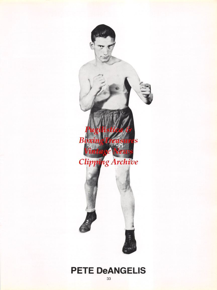 Boxing News Clipping #2755 - Pete DeAngelis, Howard Bennett