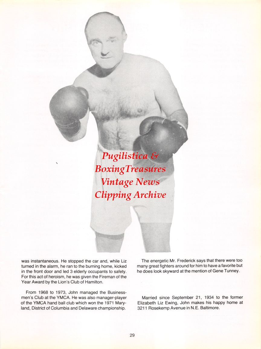Boxing News Clipping #2753 - Johnny Frederick, Nathan Harris