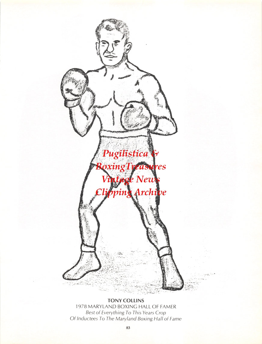 Boxing News Clipping #2726 - Tony Collins, Pete Galiano, William Donald Schaefer