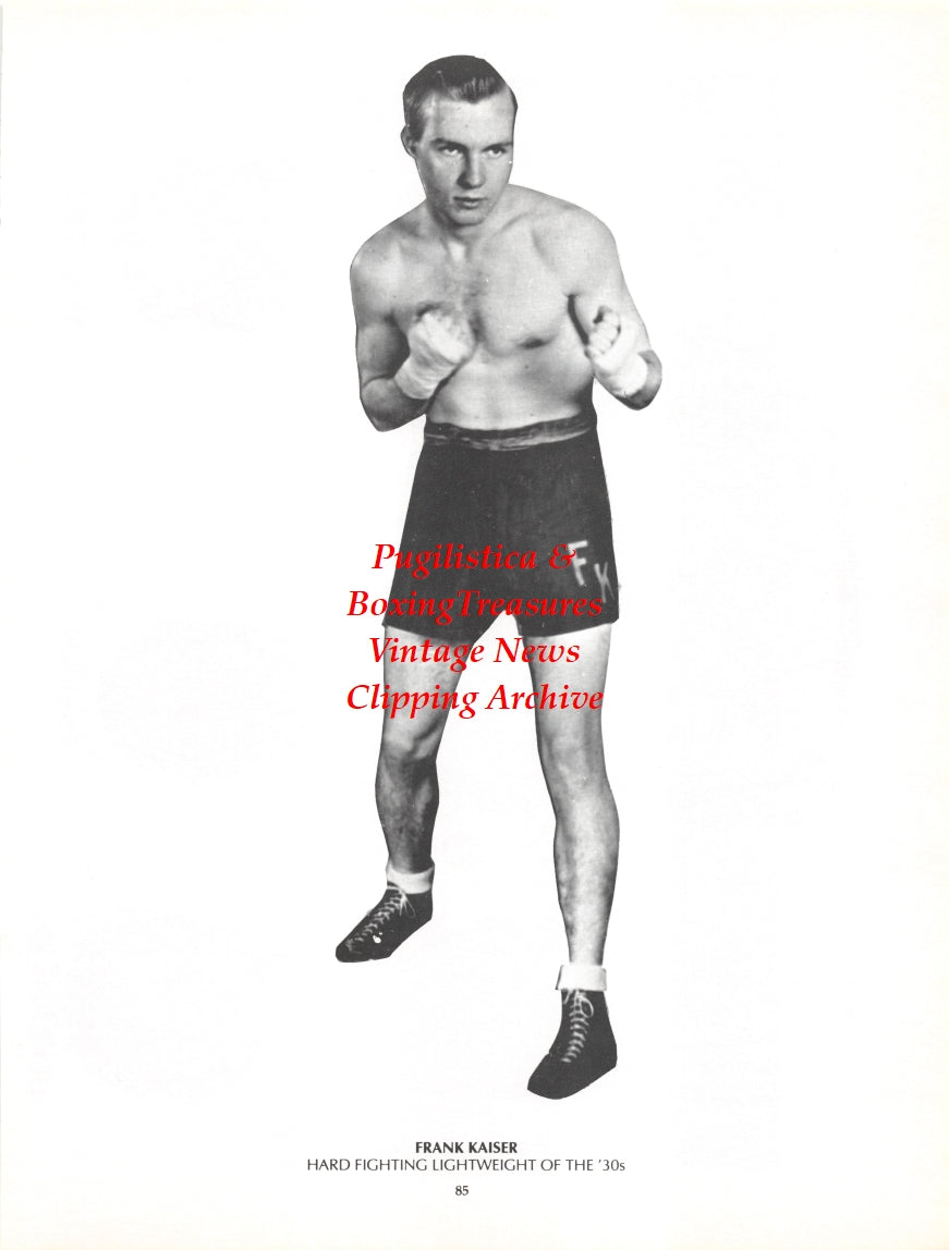 Boxing News Clipping #2727 - Frank Kaiser, Tom D'Anna, Bob Hope, Jack Sauerhoff
