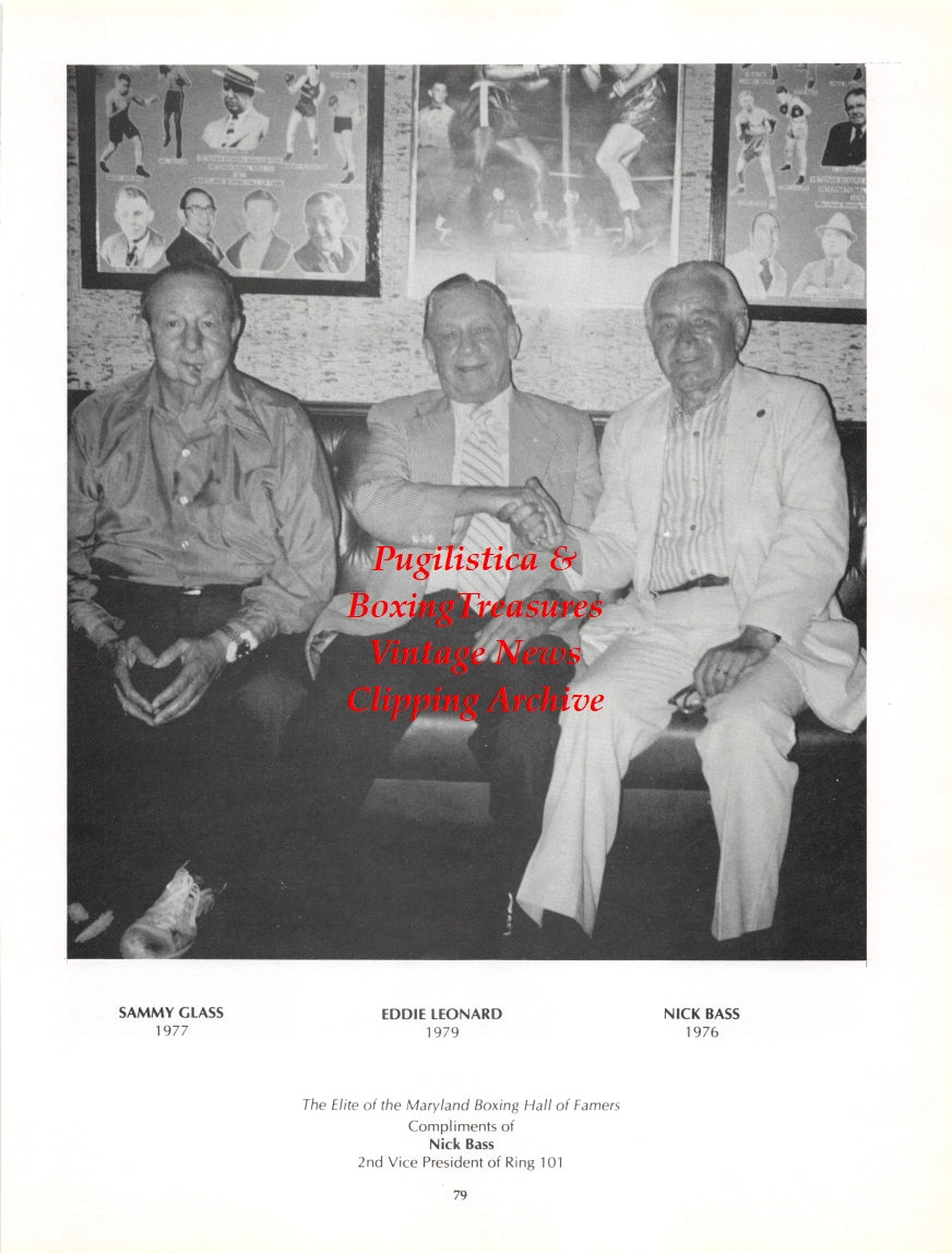 Boxing News Clipping #2724 - Lou Transparenti, Benny Trotta, Sammy Glass, Eddie Leonard, Nick Bass