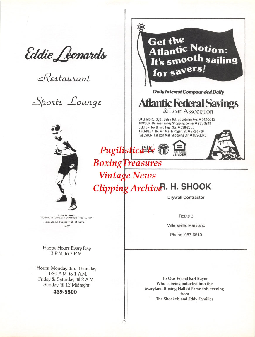 Boxing News Clipping #2719 - Pete Galiano, Tony Bell, Nick Trotta, Eddie Leonard