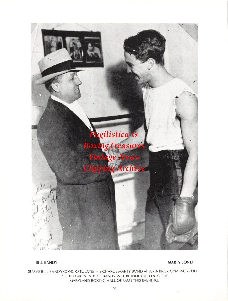 Boxing News Clipping #2717 - Bill Bandy and Marty Bond