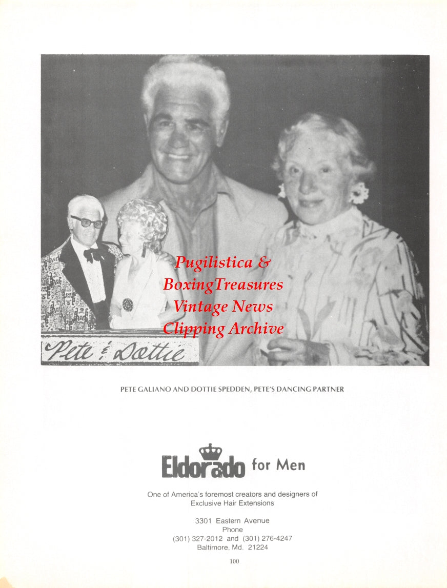 Boxing News Clipping #2734 - Joe Dundee vs. Pete Latzo, Pete Galiano, Dottie Spedden
