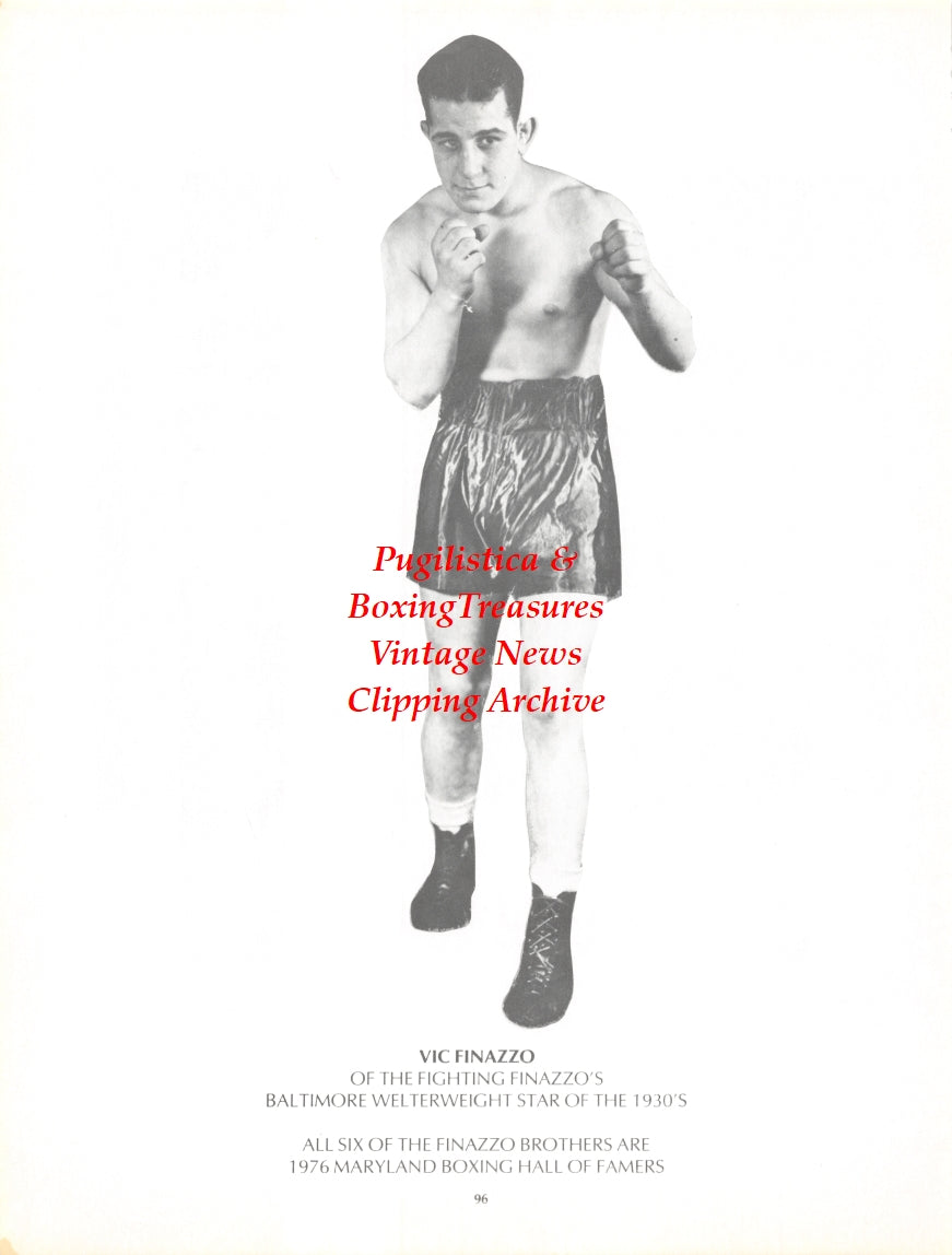Boxing News Clipping #2732 - Vic Finazzo, Harry Jeffra vs. Joey Archibald, Arthur Donovan