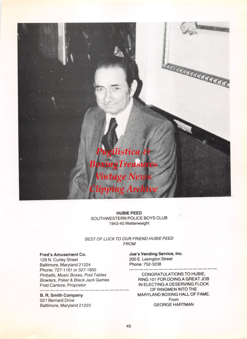 Boxing News Clipping #2763 - Hubie Peed