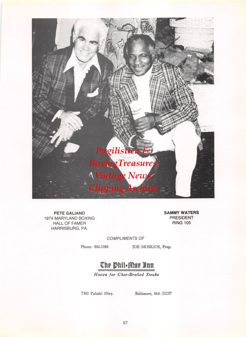 Boxing News Clipping #2767 - Pete Galiano and Sammy Waters