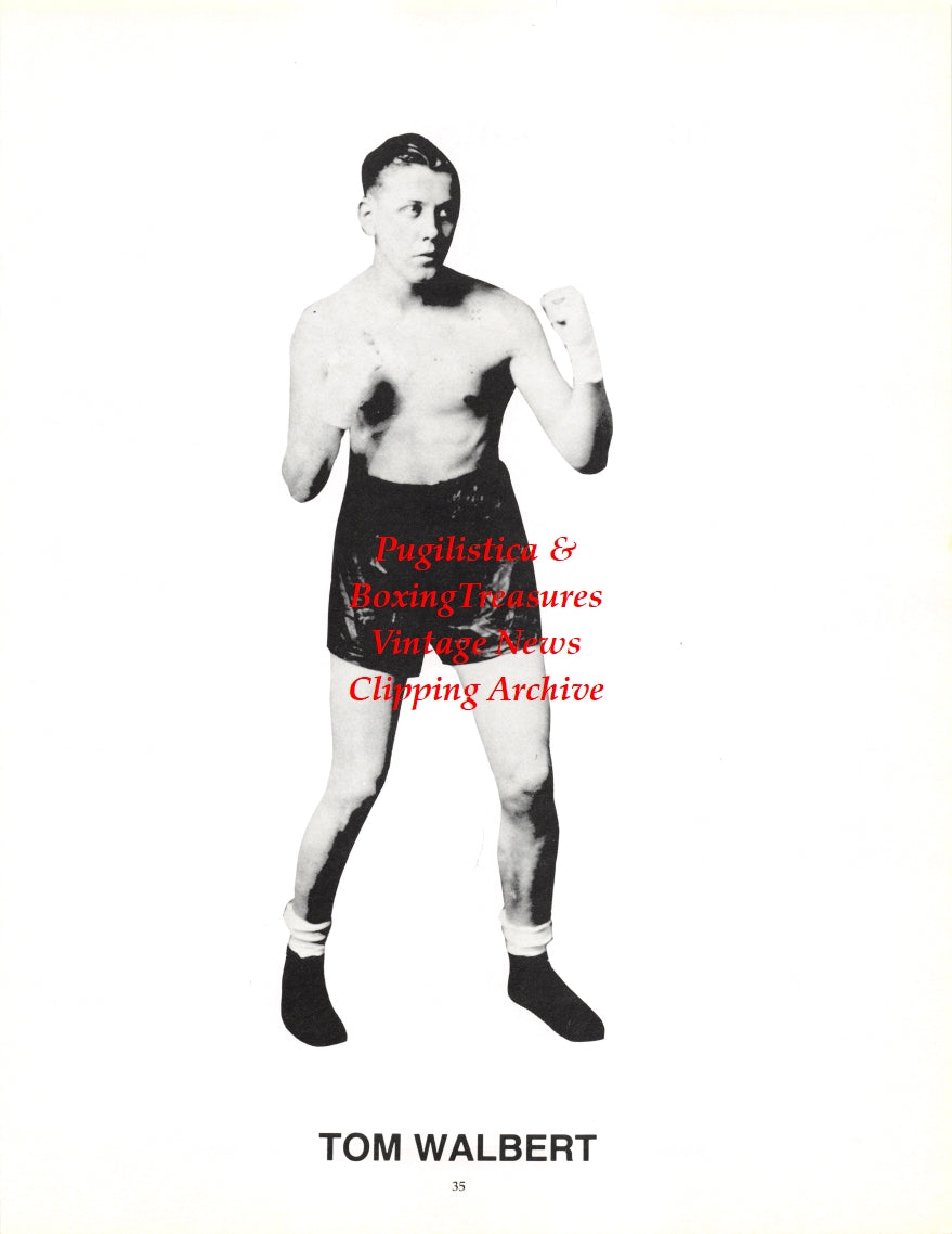 Boxing News Clipping #2702 - Tom Walbert, Len Mahoney