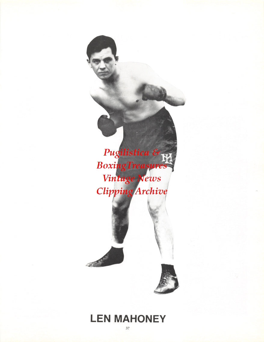 Boxing News Clipping #2703 - Len Mahoney, Joe Poodles Sr.