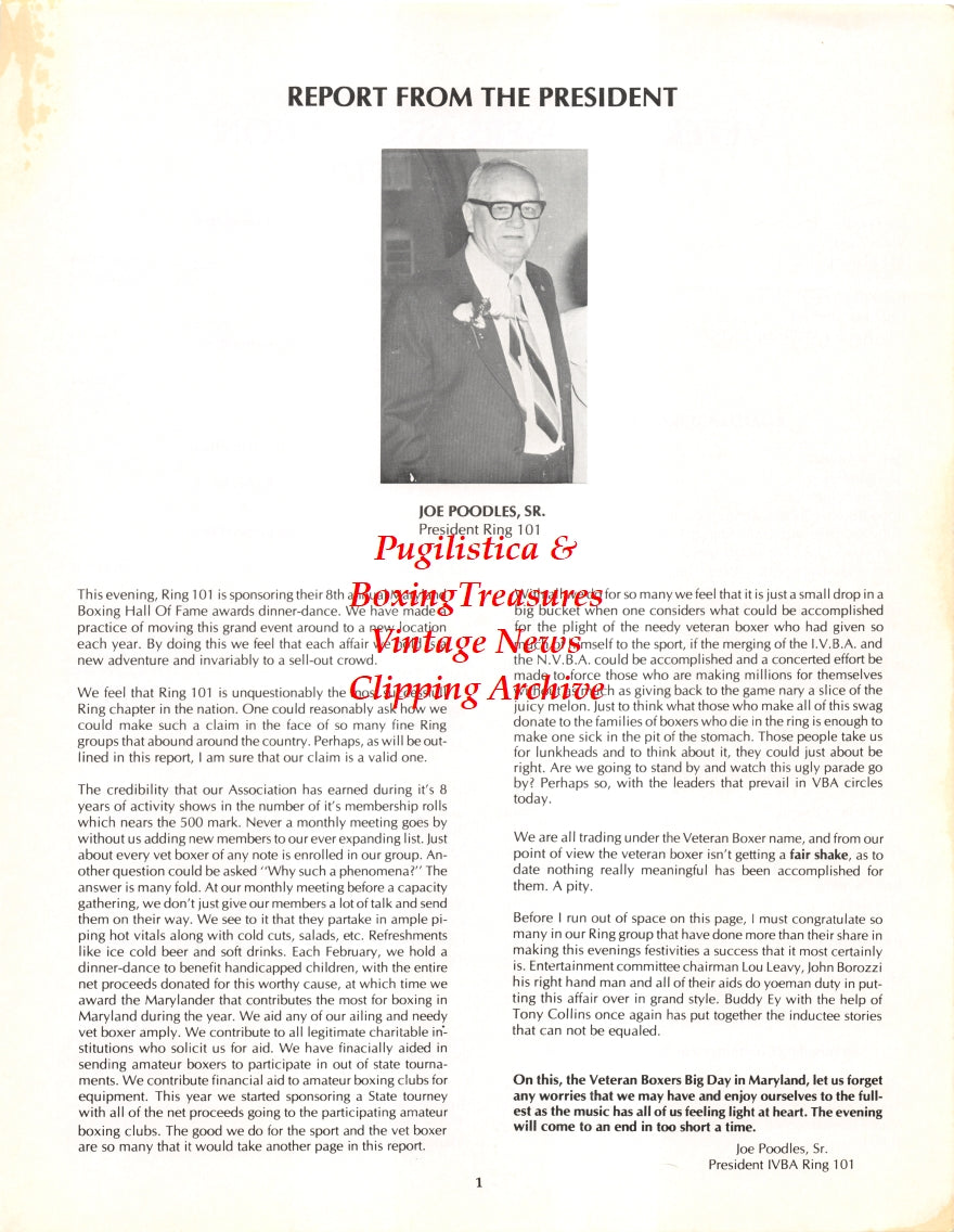 Boxing News Clipping #2686 - Joe Poodles Sr.