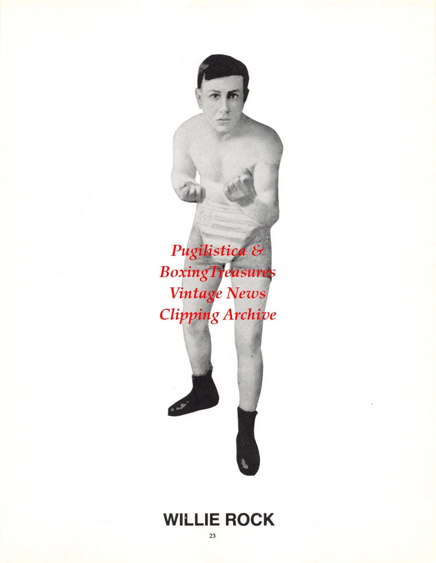 Boxing News Clipping #2696 - Willie Rock, Lou Leavey