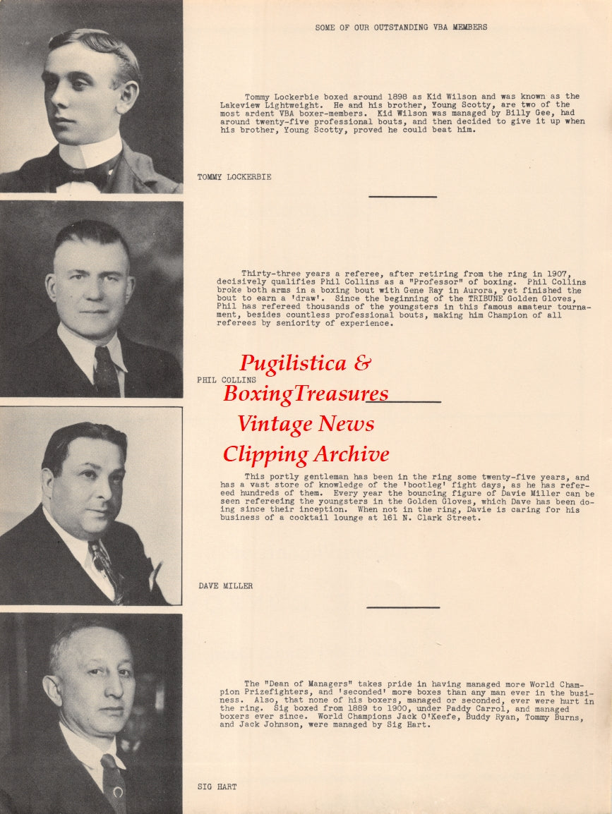 Boxing News Clipping #2644 - Tommy Lockerbie, Phil Collins, Dave Miller, Sig Hart