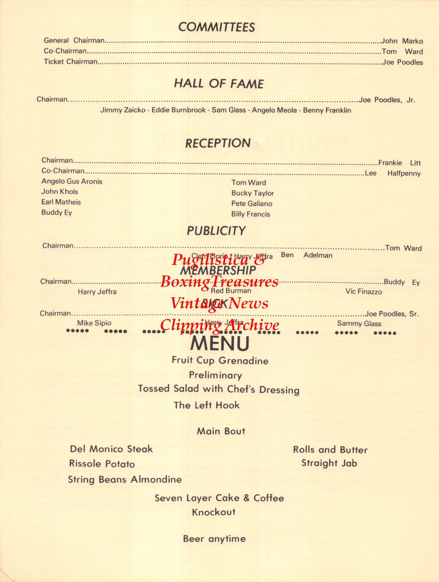 Boxing News Clipping #2650 - Scoop Gallello, Jo Handley