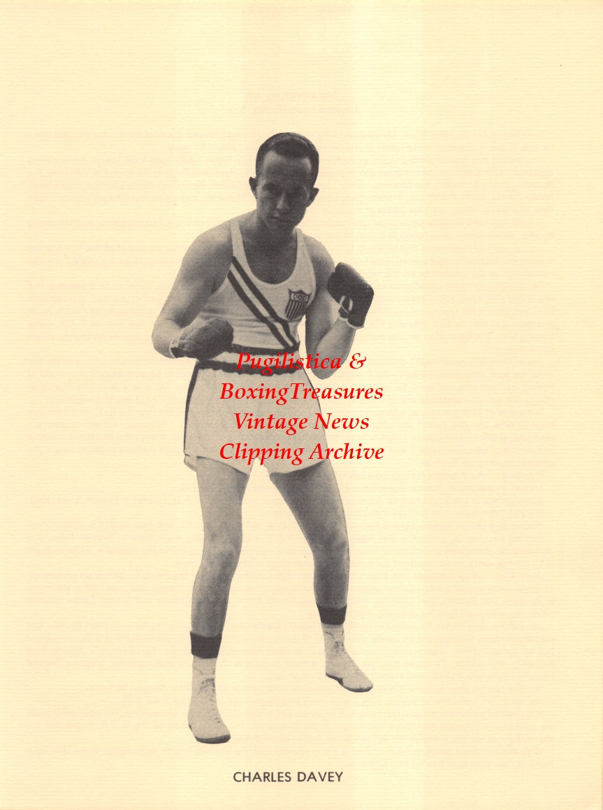 Boxing News Clipping #2654 - Chuck Davey, Joe Poodles Sr.