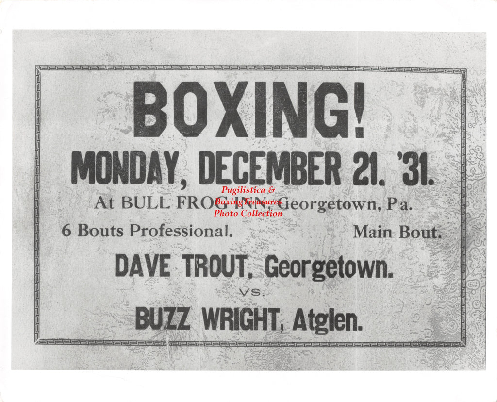Boxing Photo #774 - Dave Trout vs. Buzz Wright, Georgetown, Pennsylvania