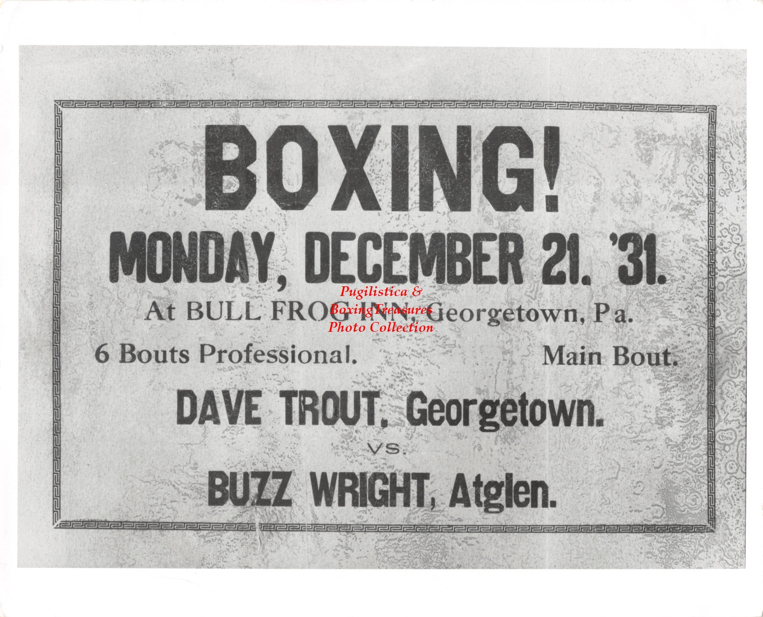 Boxing Photo #774 - Dave Trout vs. Buzz Wright, Georgetown, Pennsylvania