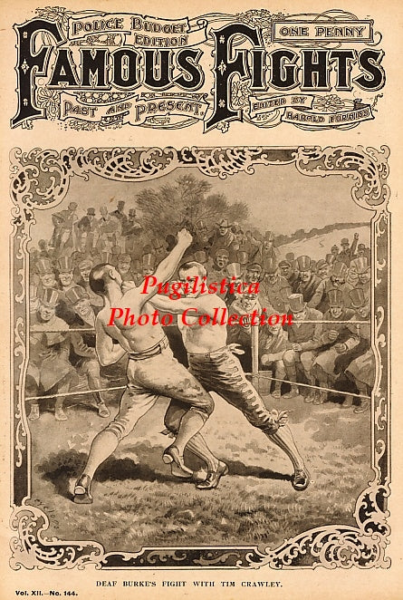 Deaf Burke vs. Tim Crawley - 11x17 Boxing Photographic Print