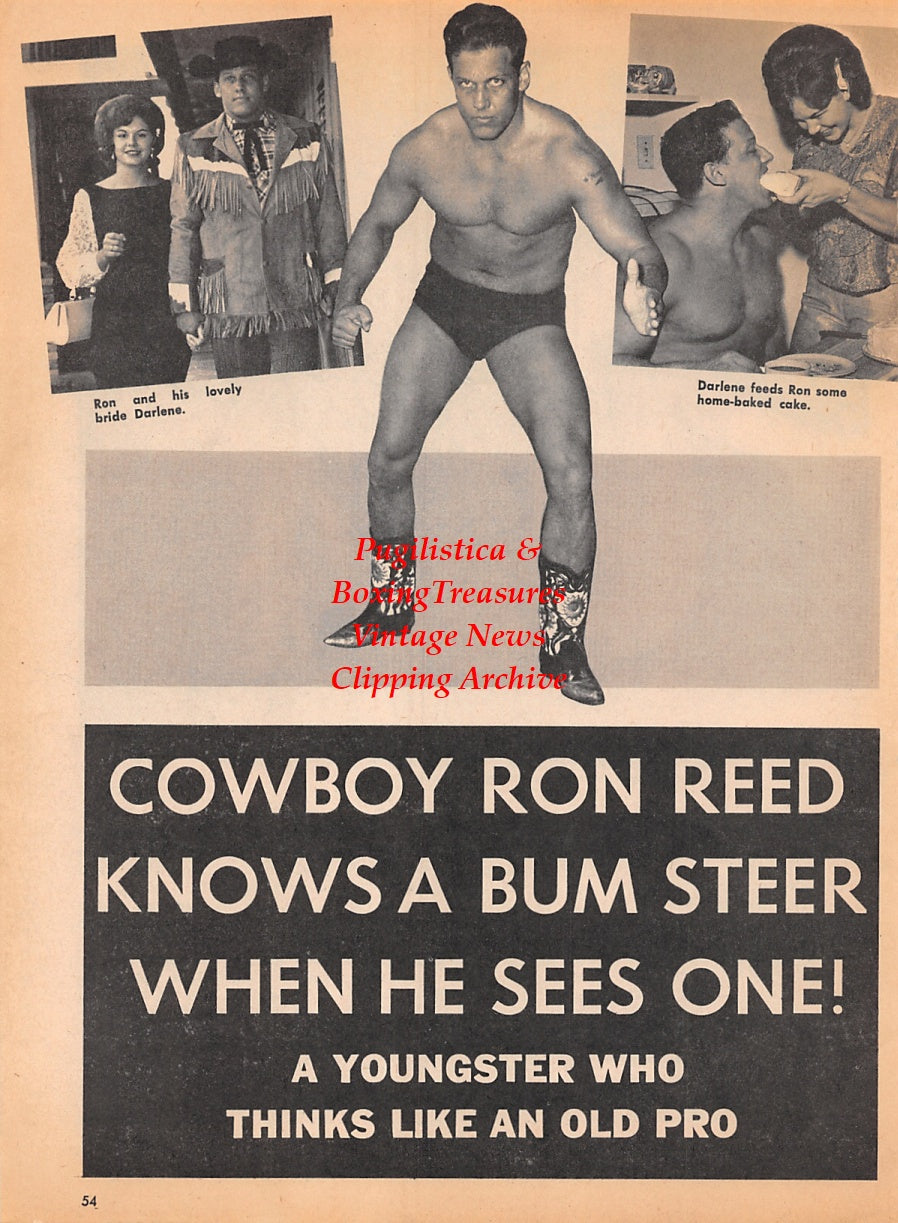 Wrestling News Clipping #168 - Cowboy Ron Reed, Dorothy Carter, Linda Carroll