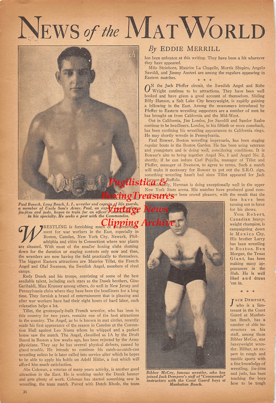 Wrestling News Clipping #216 - Paul Boesch, Bibber McCoy