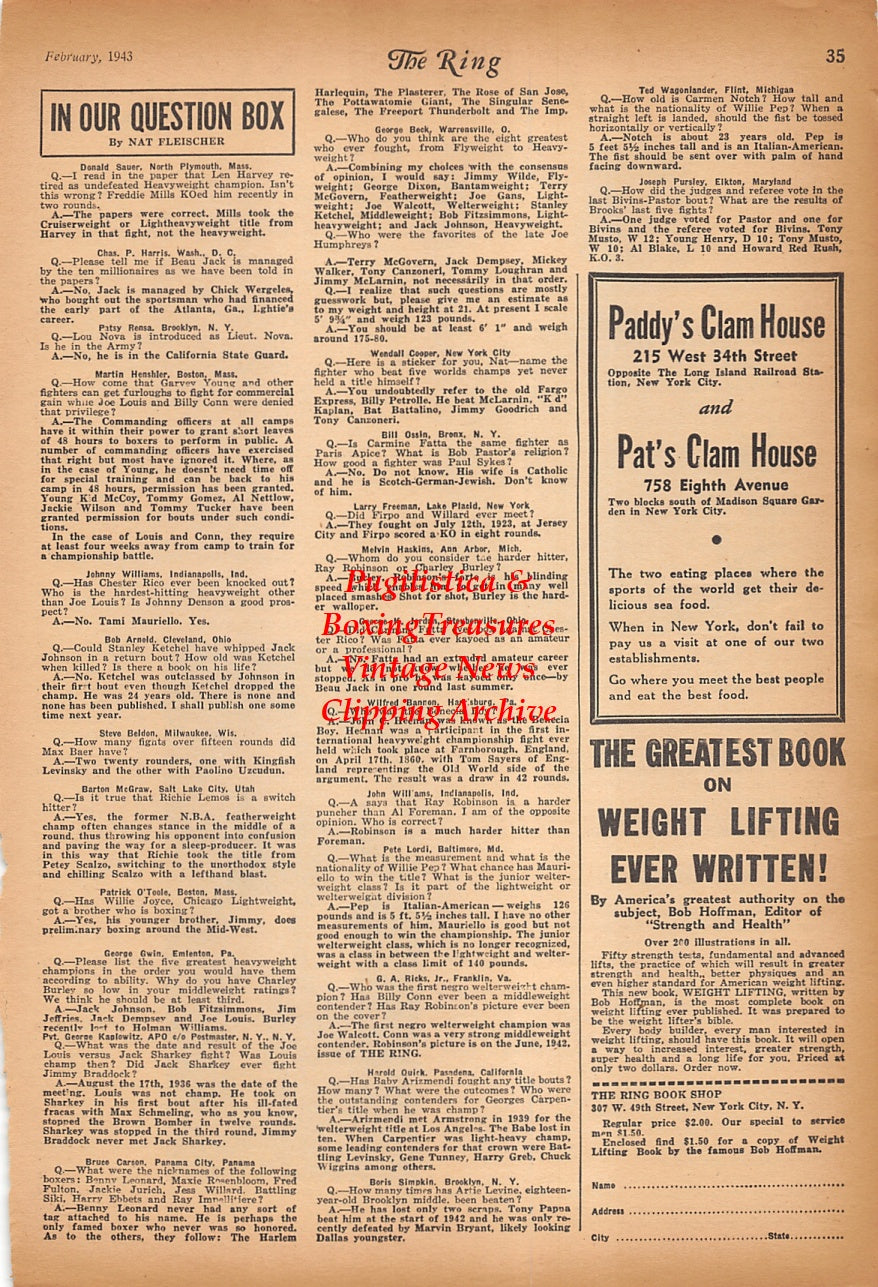 Wrestling News Clipping #216 - Paul Boesch, Bibber McCoy