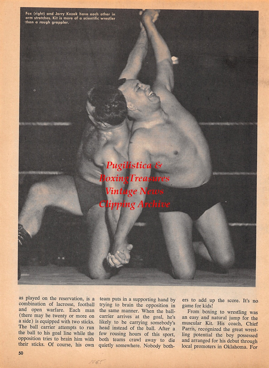 Wrestling News Clipping #166 - Kit Fox vs. Jerry Kozak and John Paul Henning