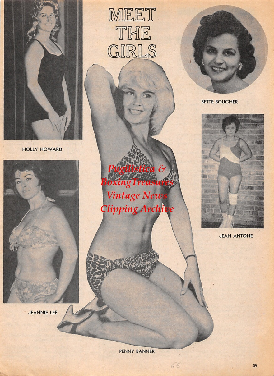 Wrestling News Clipping #106 - Penny Banner, Jean Antone, Bette Boucher, Jeannie Lee, Holly Howard