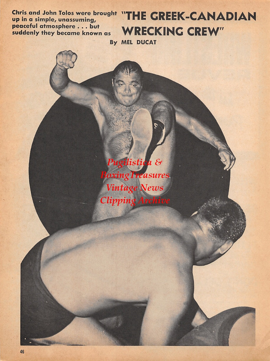 Wrestling News Clipping #144 - Chris and John Tolos