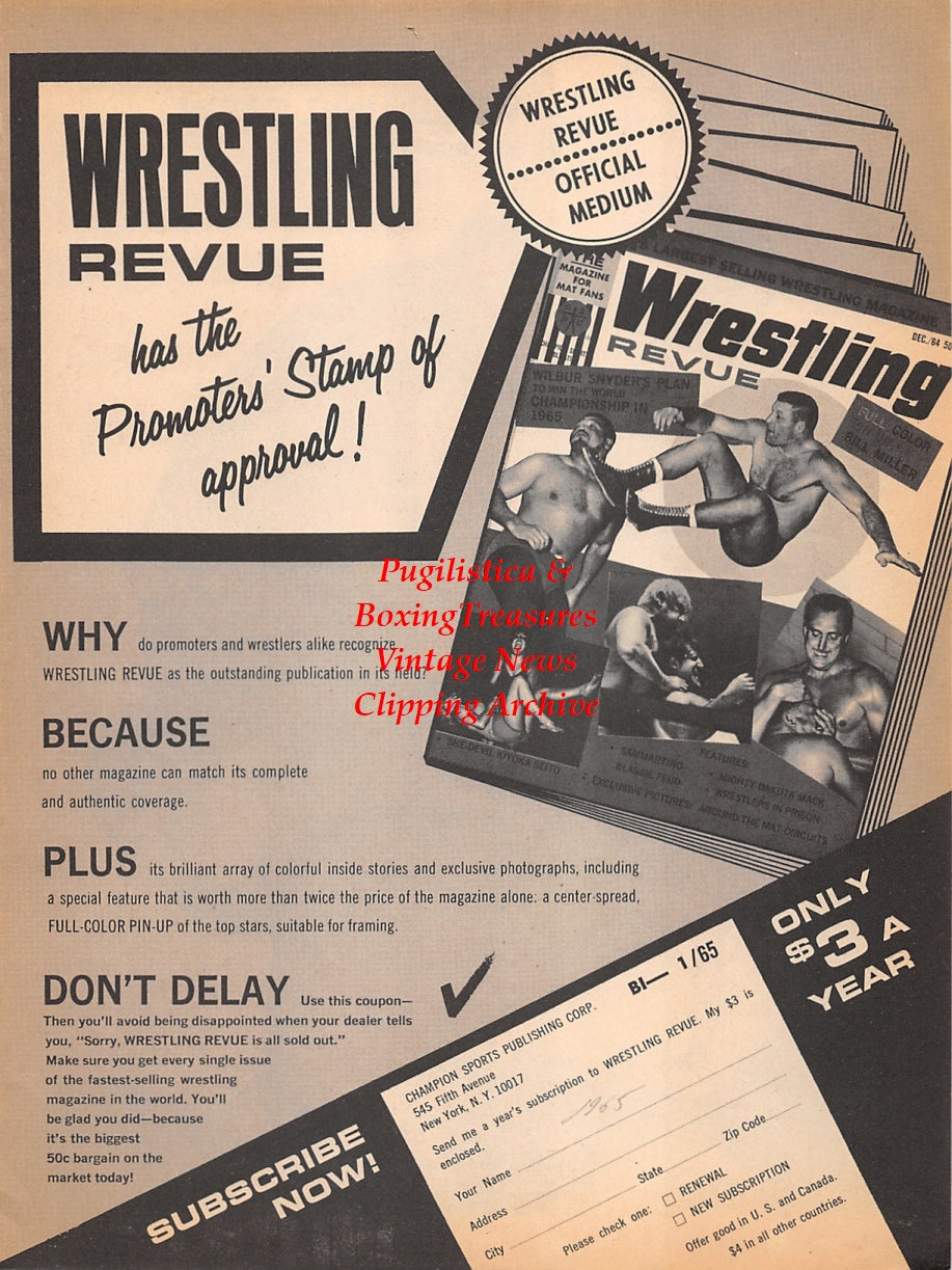 Wrestling News Clipping #144 - Chris and John Tolos