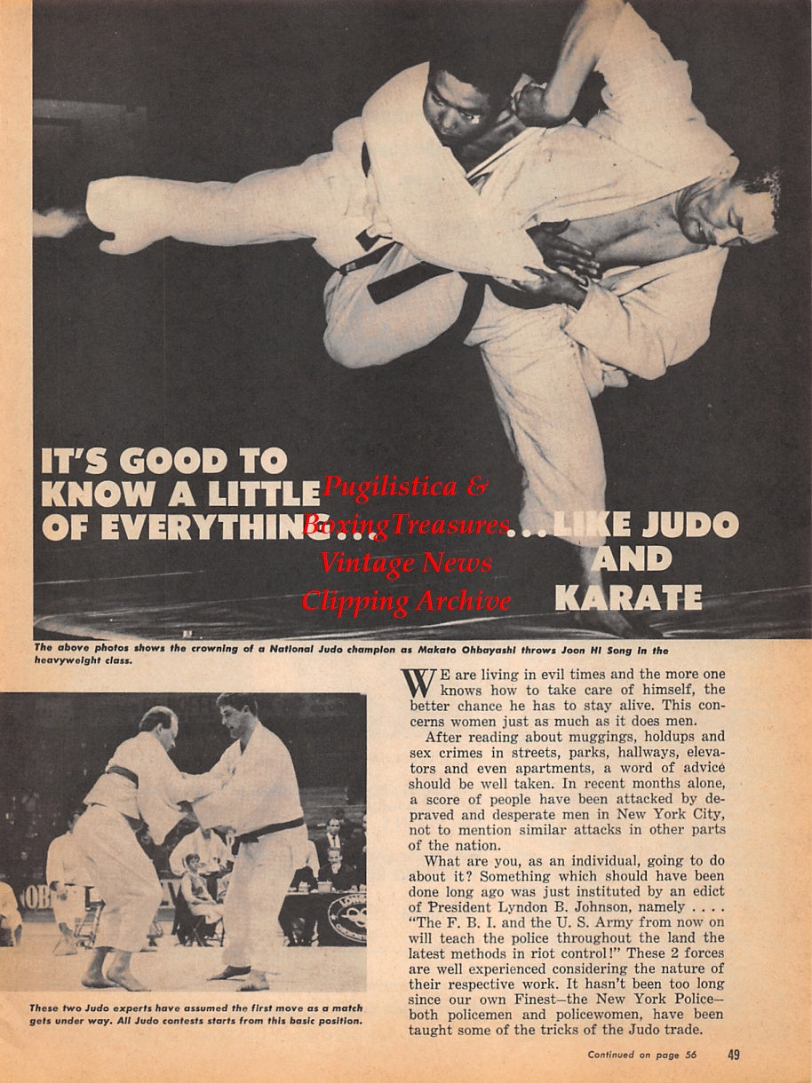 Wrestling News Clipping #146 - Judo event: Makato Ohbayashi vs. Joon Hi Song