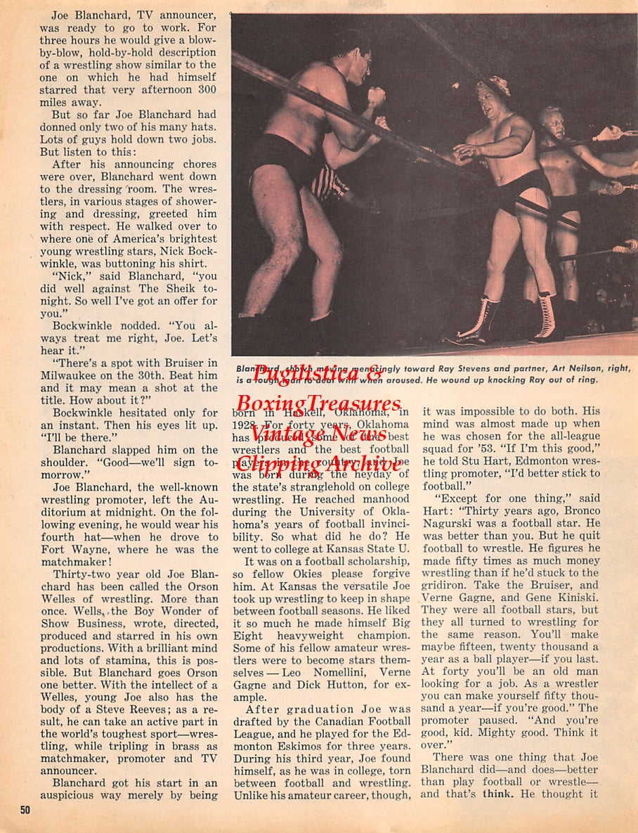 Wrestling News Clipping #108 - Joe Blanchard, Art Neilson, Ray Stevens