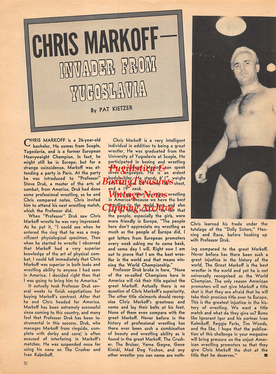Wrestling News Clipping #09 - Chris Markoff