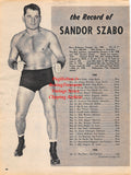Wrestling News Clipping #41 - Sandor Szabo, Kagamisato, Dick Raines, Jack Dempsey, Joe Christie, Vince Lopez, Tony Lanza, Steve Stanlee