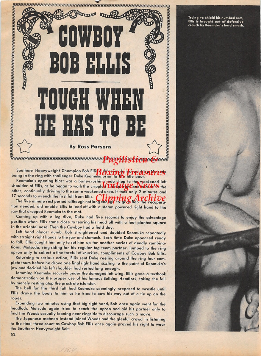 Wrestling News Clipping #61 - Arnold Skaaland vs. Ralph Cookson