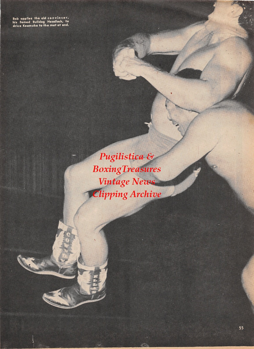 Wrestling News Clipping #63 - Cowboy Bob Ellis vs. Duke Keomuka, Billy Graham