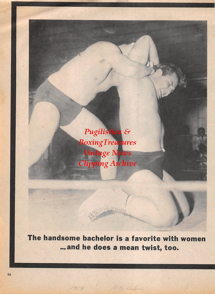 Wrestling News Clipping #63 - Cowboy Bob Ellis vs. Duke Keomuka, Billy Graham