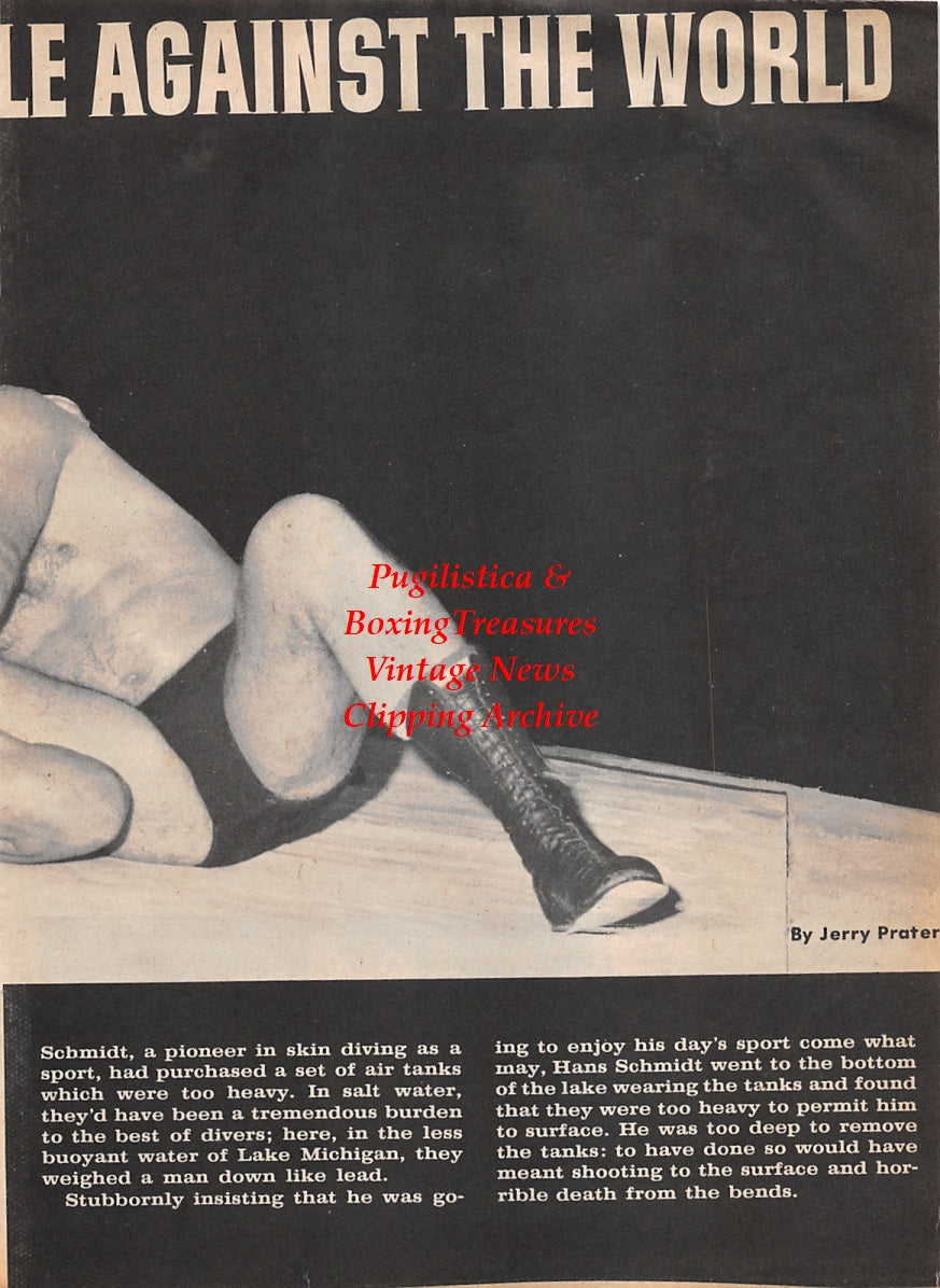 Wrestling News Clipping #59 - Hans Schmidt vs. Tim Woods and Don Curtis