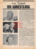 Wrestling News Clipping #69 - Fred Blassie, Fritz Von Erich, Johnny Valentine, Billy Graham vs. Sir Rodney Shane