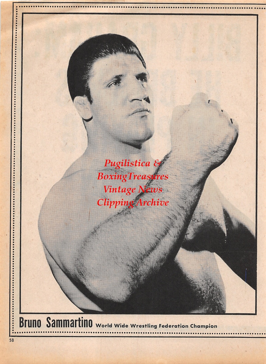 Wrestling News Clipping #65 - Bruno Sammartino pin-up