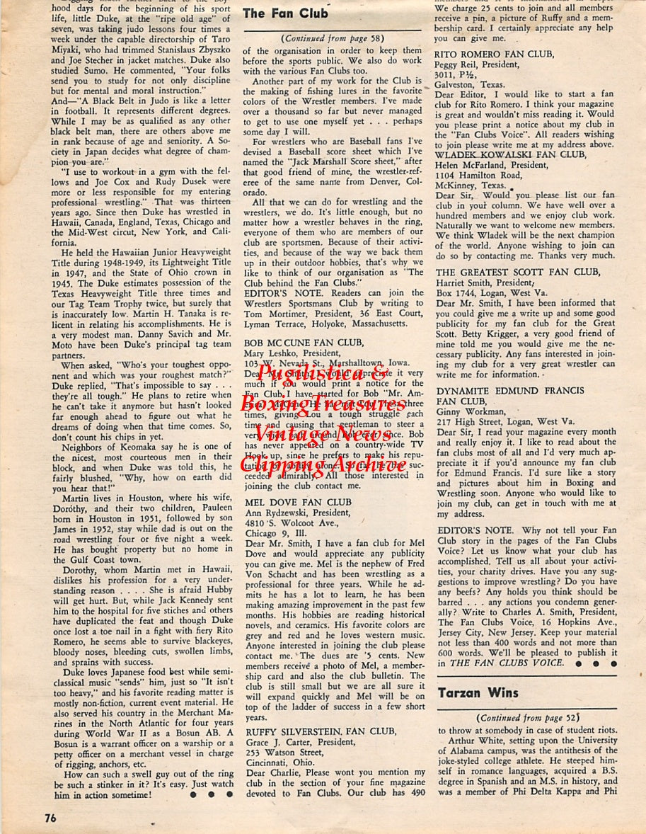 Wrestling News Clipping #80 - Dick Shikat, Ali Baba, Ivan Padoubny