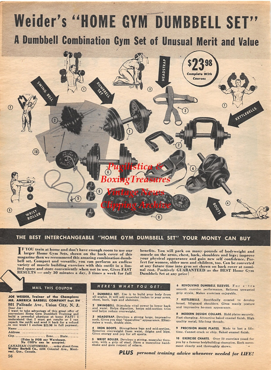 Wrestling News Clipping #13 - Rocky Marciano, Henry Lenz, Big Bull Montana