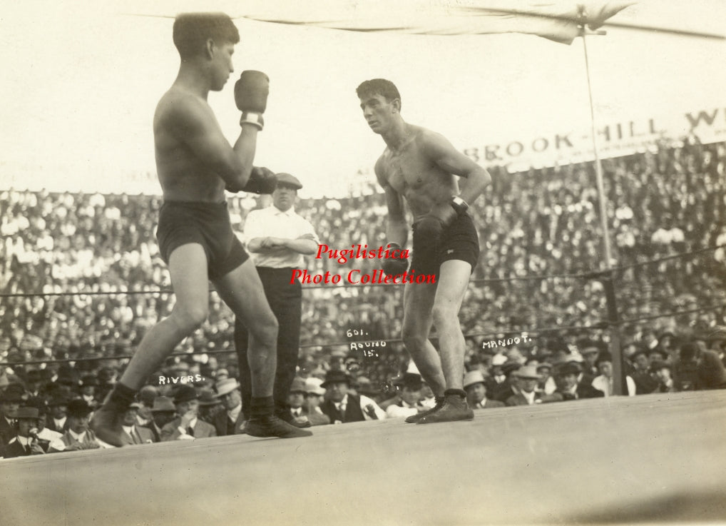 "Indian" Joe Rivers vs. Joe Mandot - 17x11 Boxing Photograph