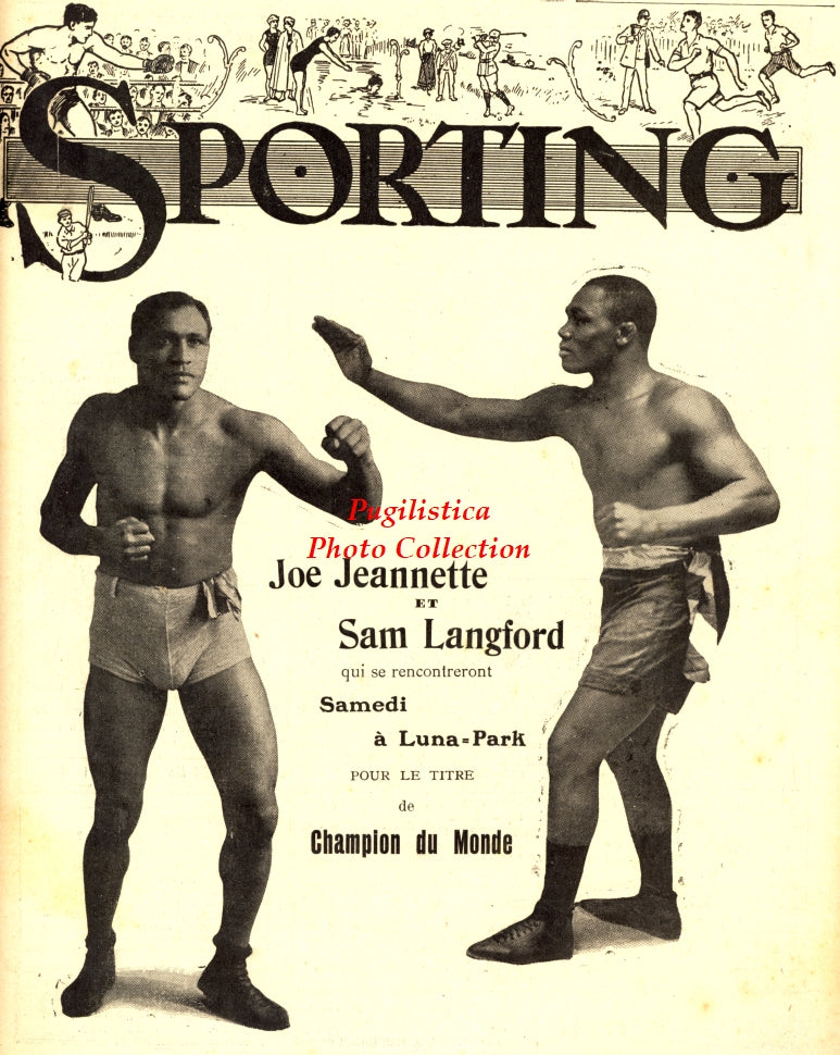 Sam Langford and Joe Jeannette - 11x17 Boxing Photographic Print