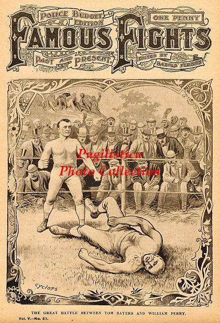 Tom Sayers vs. William Perry "The Tipton Slasher" - 11x17 Boxing Photographic Print
