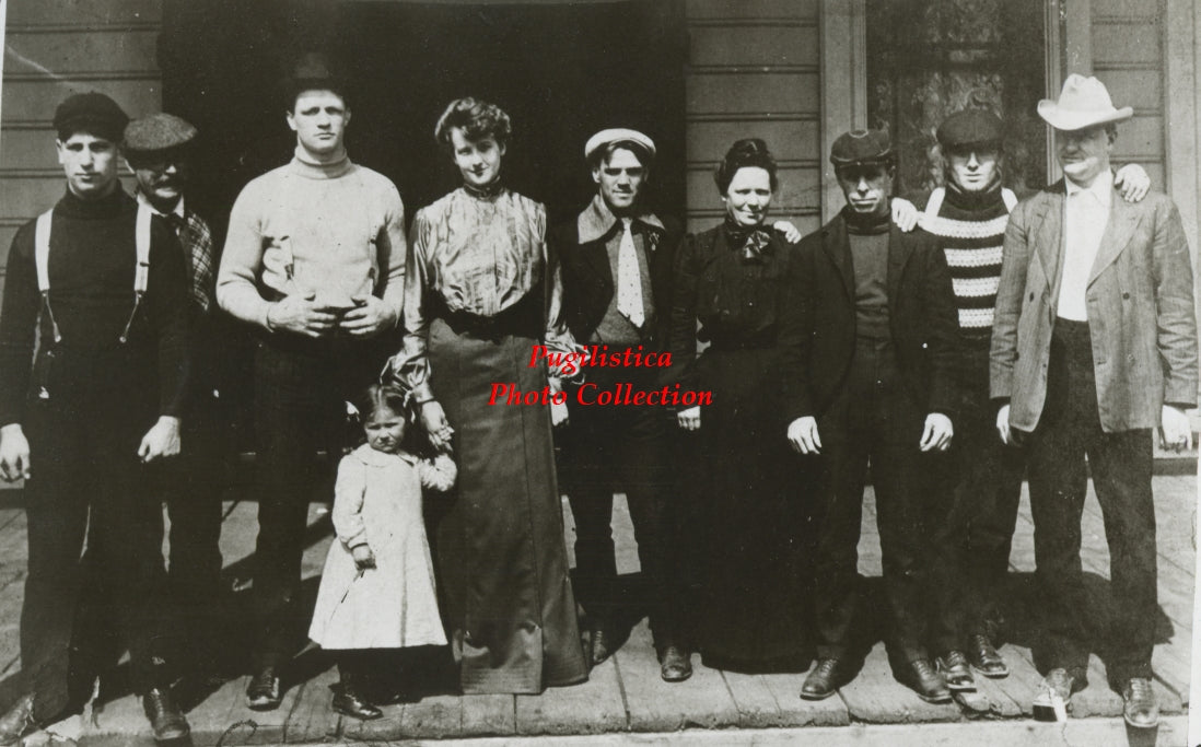 Terry McGovern, Kid Carter, Eddie Cain, Joe Humphries and Others - 17x11 Boxing Photograph